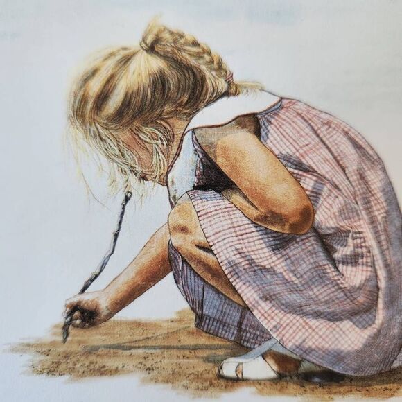 Love Letters Jill Wyatt watercolor print 3 notecards American 90s little blonde - Picture 2 of 6